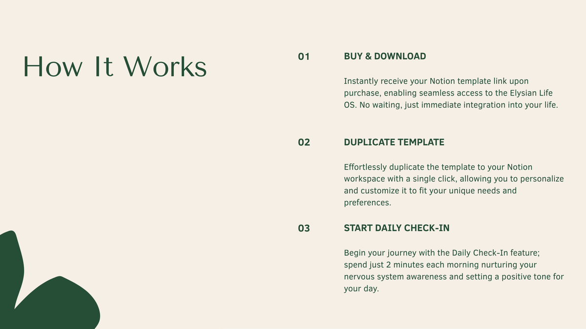 Elysian Life OS — How the second brain Notion template works