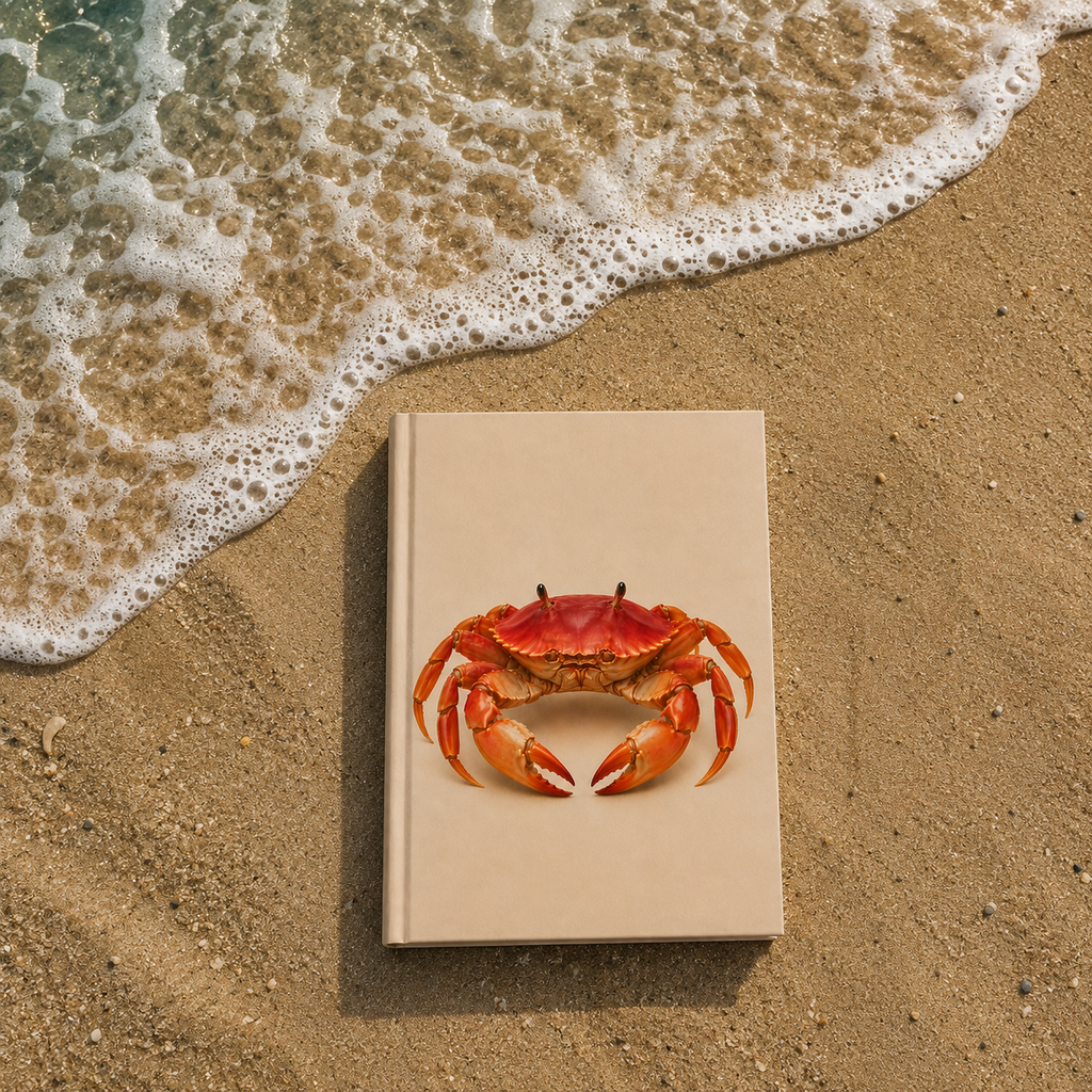 Coastal Crab Notebook – Ocean Lover Hardcover Journal