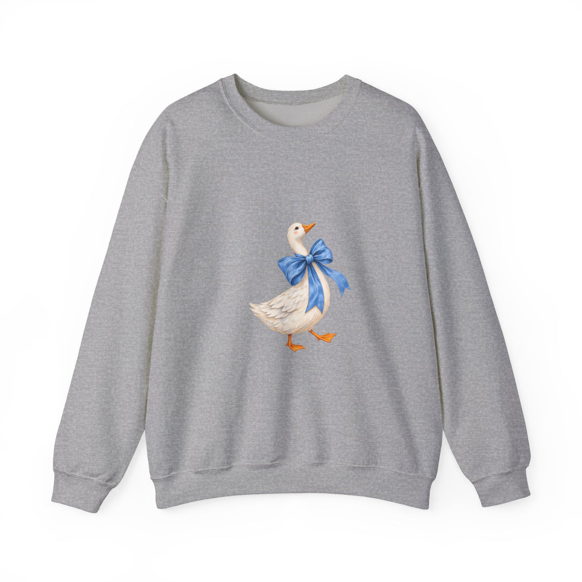 Cute Duck with blue bow Unisex Heavy Blend™ Crewneck Sweatshirt