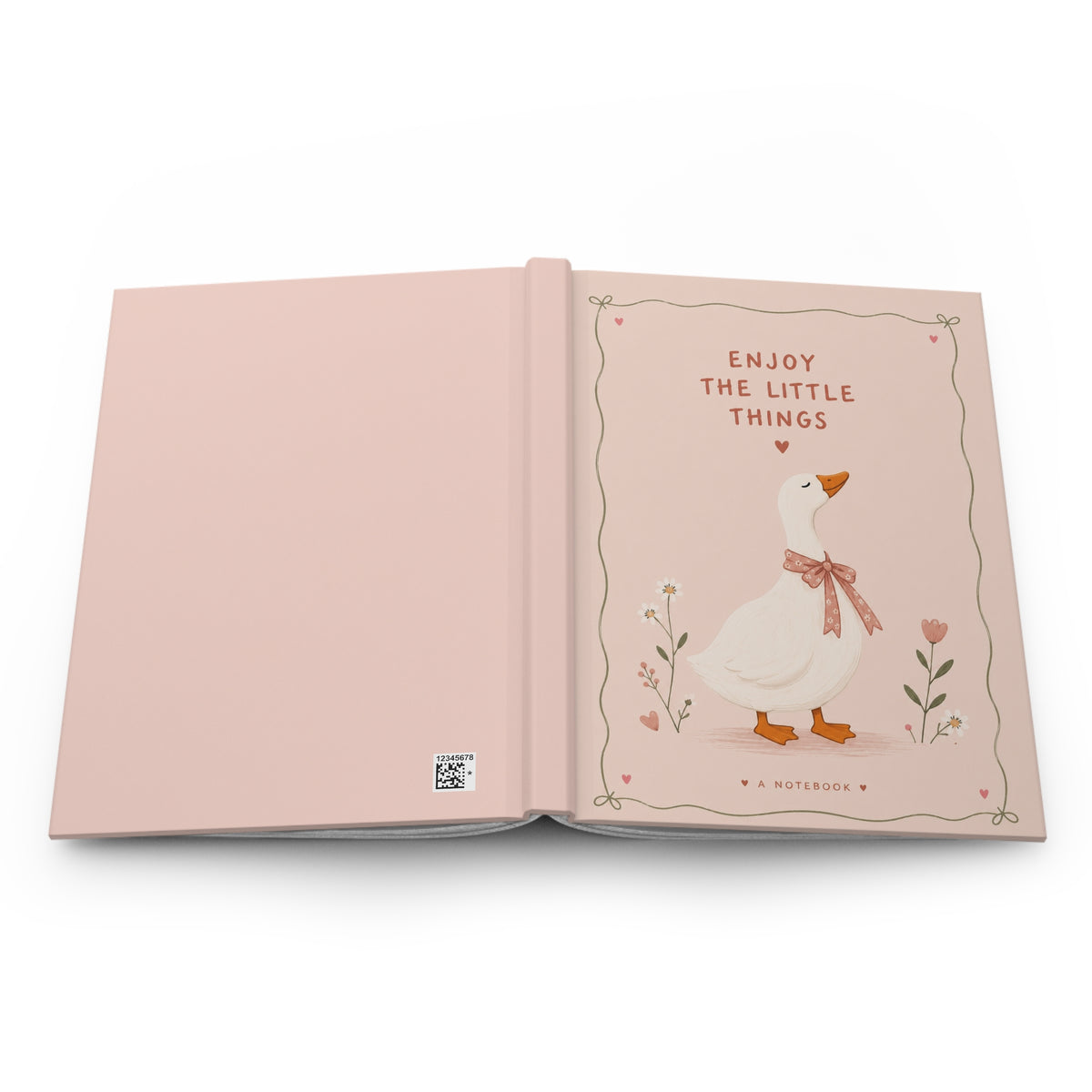 Enjoy the Little Things — Cute Goose Lined Notebook