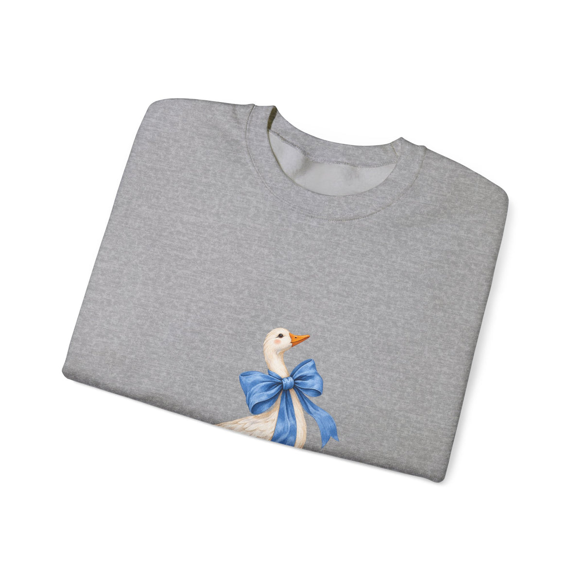 Cute Duck with blue bow Unisex Heavy Blend™ Crewneck Sweatshirt