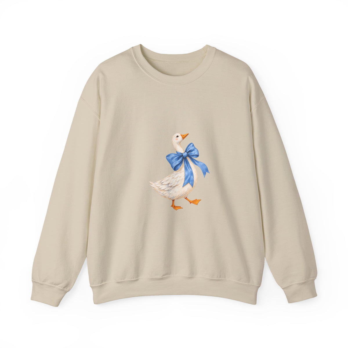 Cute Duck with blue bow Unisex Heavy Blend™ Crewneck Sweatshirt