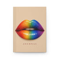 Rainbow Lips Hardcover Journal — Lined Matte Notebook for Pride, Self-Expression & Creative Writing