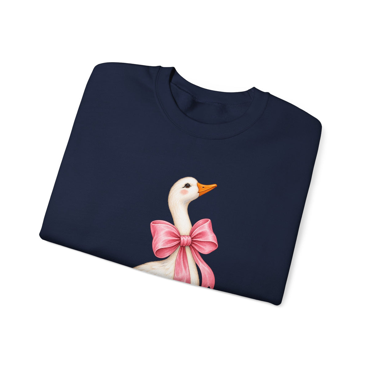 Cute Duck with Pink Bow Unisex Heavy Blend Crewneck Sweatshirt