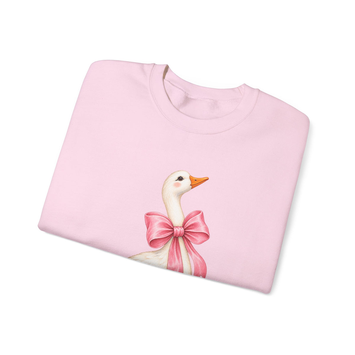 Cute Duck with Pink Bow Unisex Heavy Blend Crewneck Sweatshirt