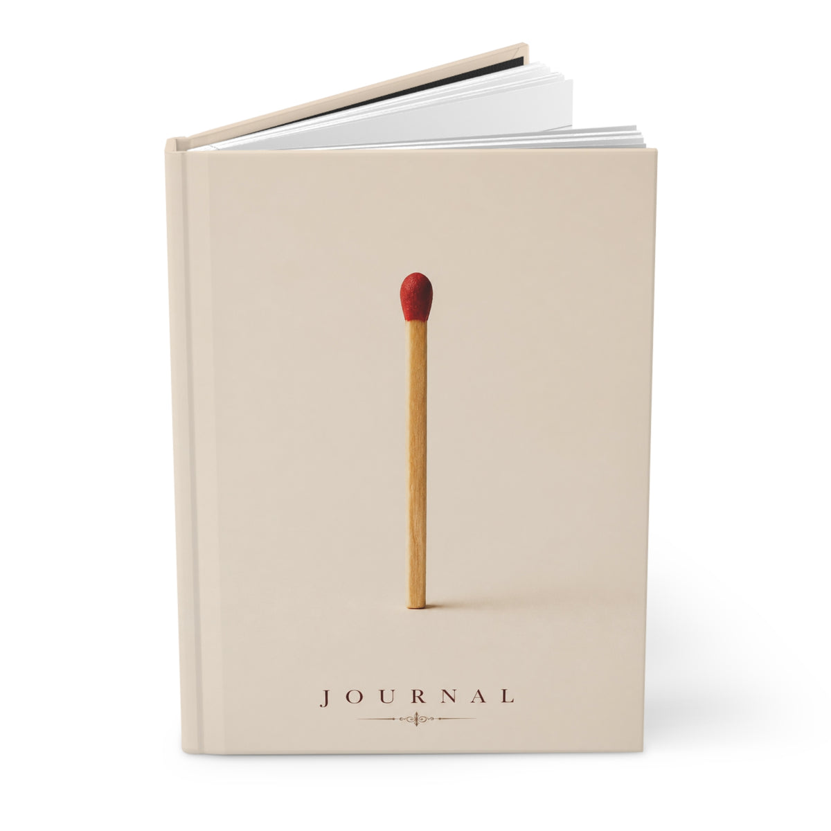 Matchstick Minimalist Hardcover Journal — Lined Notebook for Ideas & Reflection