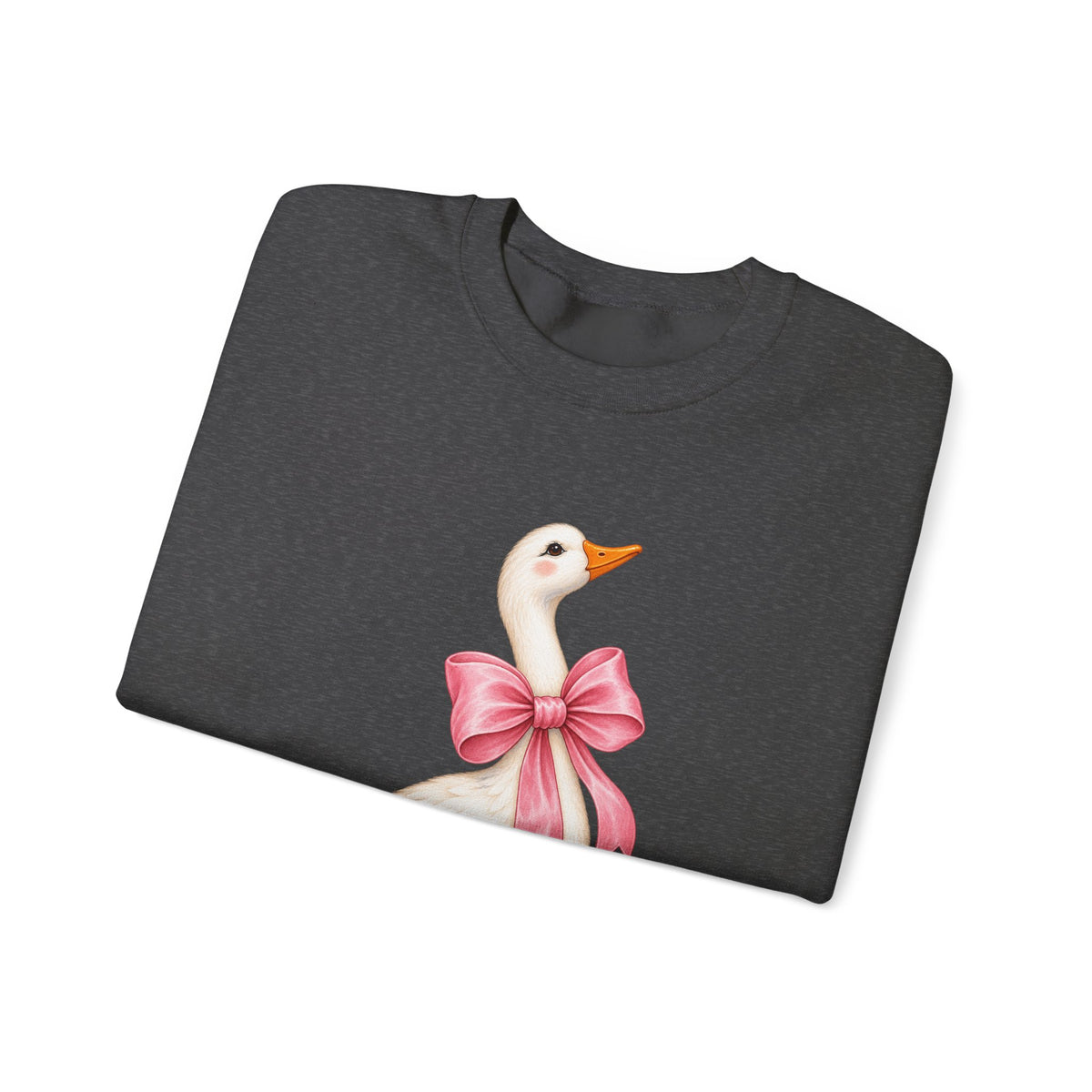 Cute Duck with Pink Bow Unisex Heavy Blend Crewneck Sweatshirt