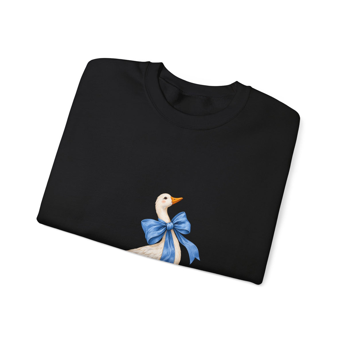 Cute Duck with blue bow Unisex Heavy Blend™ Crewneck Sweatshirt