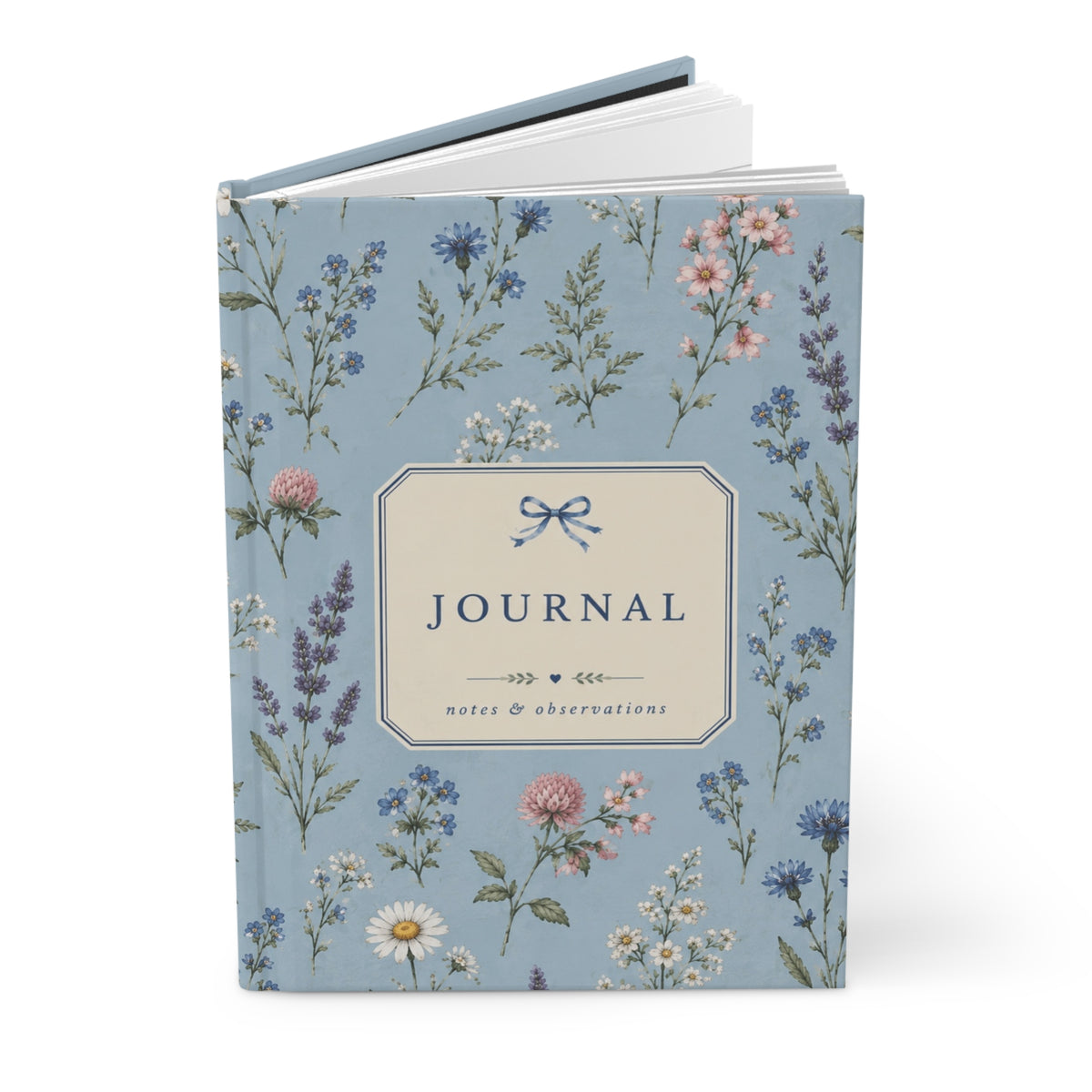 Blue Wildflower Journal – Floral Lined Notebook for Writing, Notes & Everyday Journaling, Hardcover