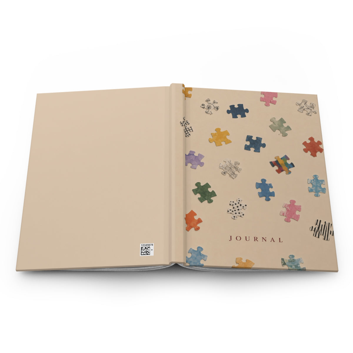 Puzzle Pieces Hardcover Journal — Lined Notebook for Creative Reflection