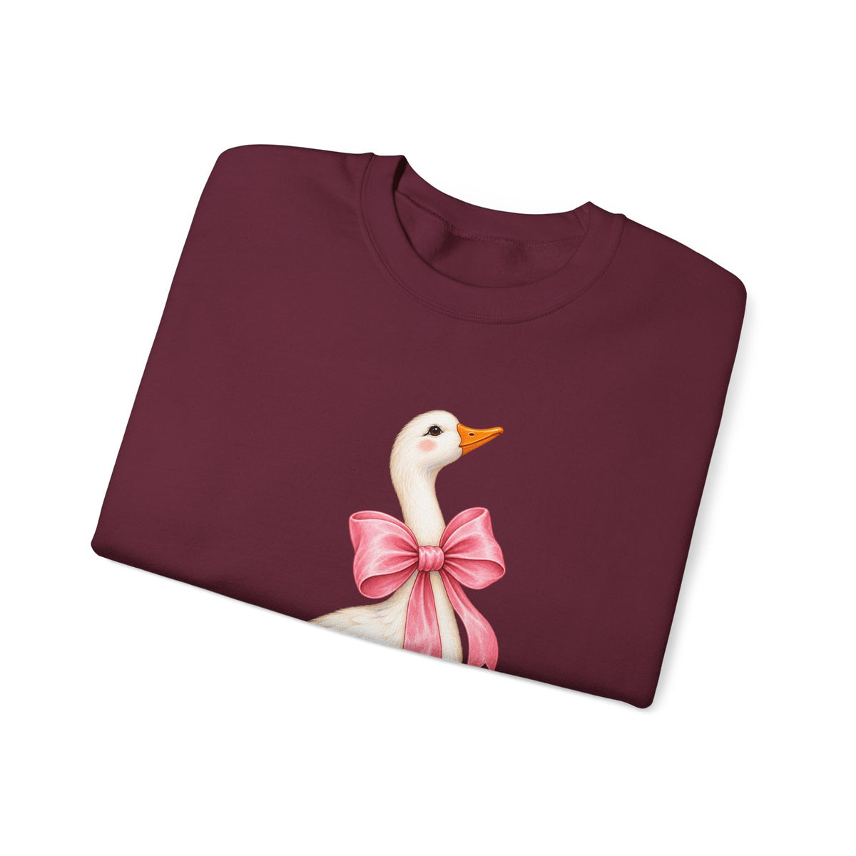 Cute Duck with Pink Bow Unisex Heavy Blend Crewneck Sweatshirt