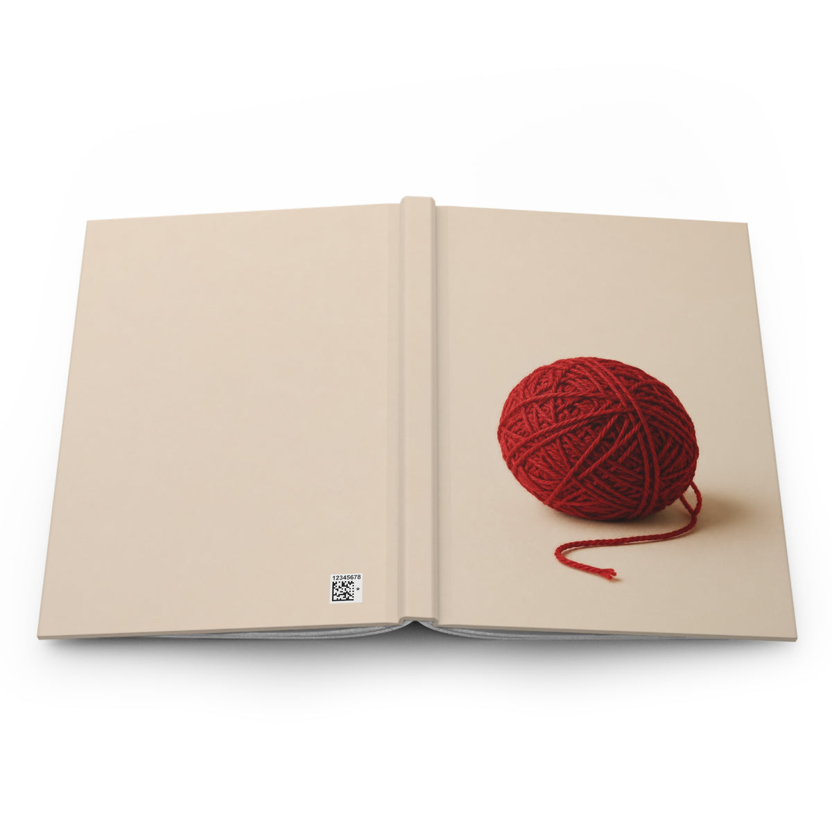 Red Yarn Ball Hardcover Journal — Lined Notebook for Knitters & Creative Notes