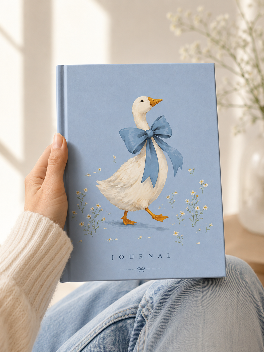 Cute Duck Hardcover Journal Matte, 150 pages, lined, 5x8