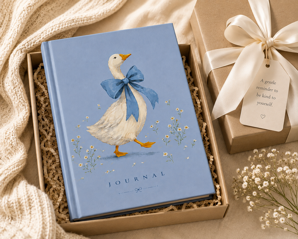 Cute Duck Hardcover Journal Matte, 150 pages, lined, 5x8