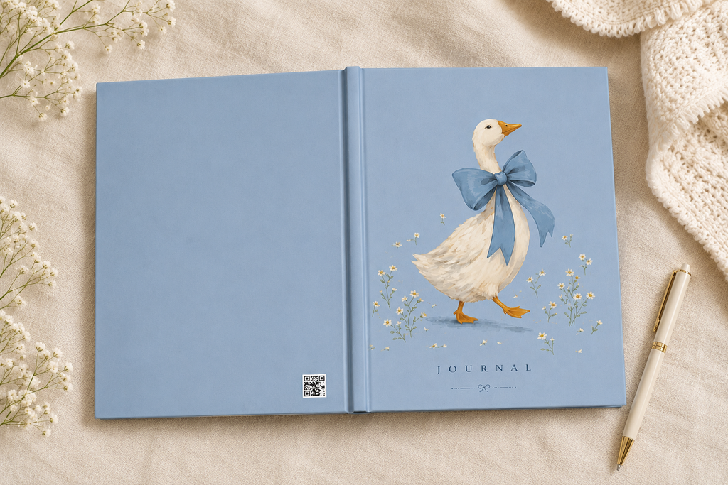 Cute Duck Hardcover Journal Matte, 150 pages, lined, 5x8