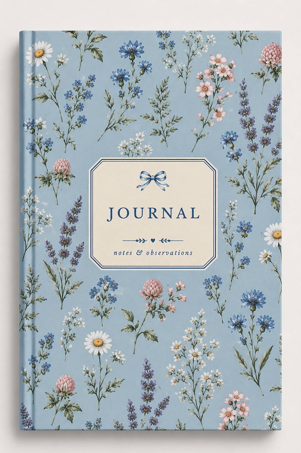Blue Wildflower Journal – Floral Lined Notebook for Writing, Notes & Everyday Journaling, Hardcover