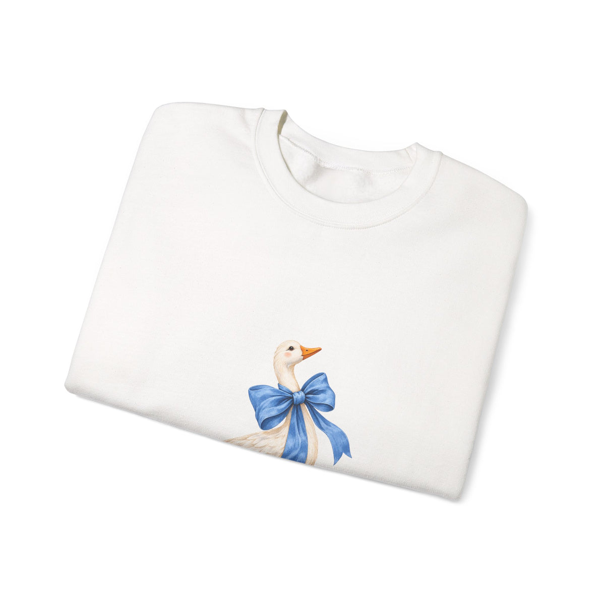Cute Duck with blue bow Unisex Heavy Blend™ Crewneck Sweatshirt