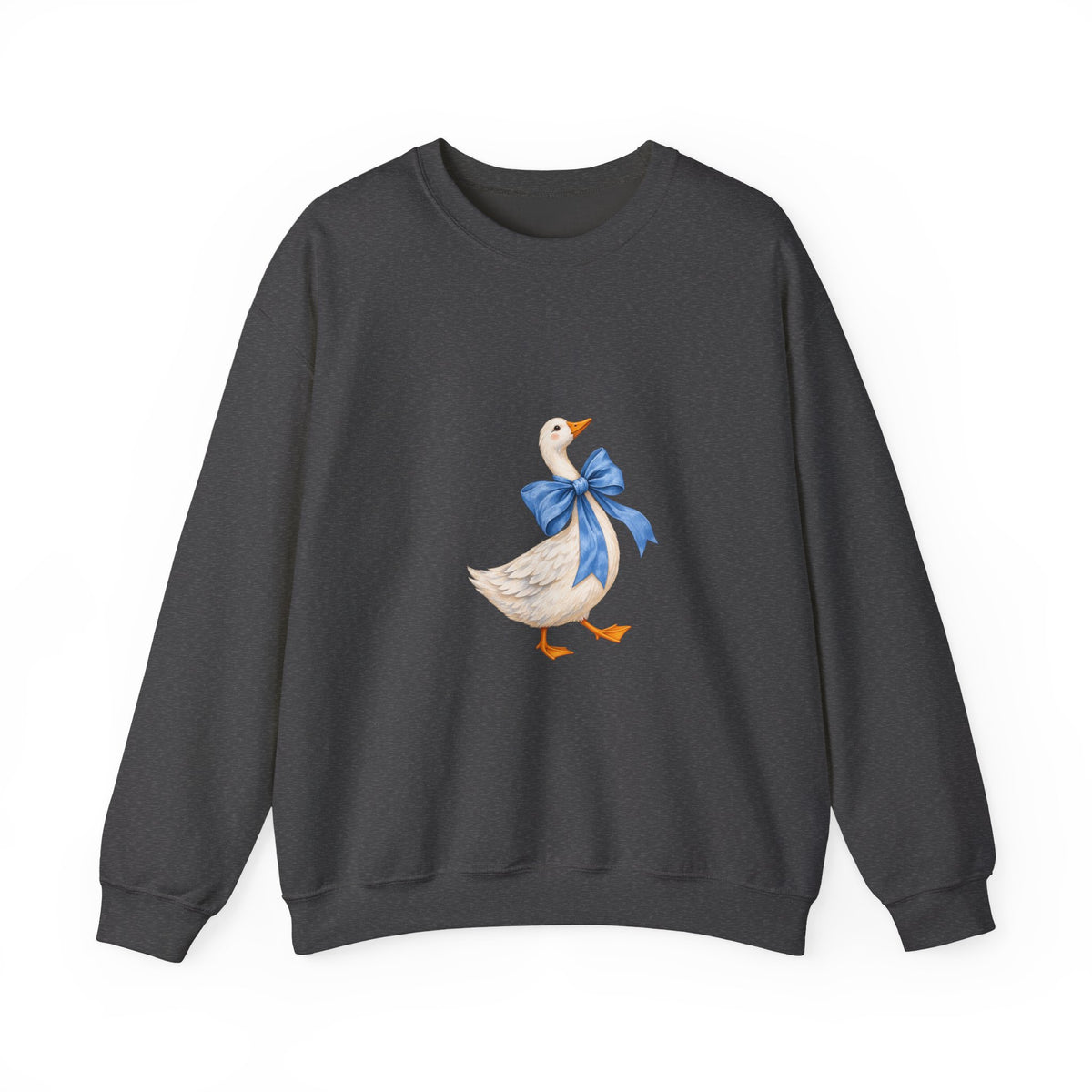 Cute Duck with blue bow Unisex Heavy Blend™ Crewneck Sweatshirt