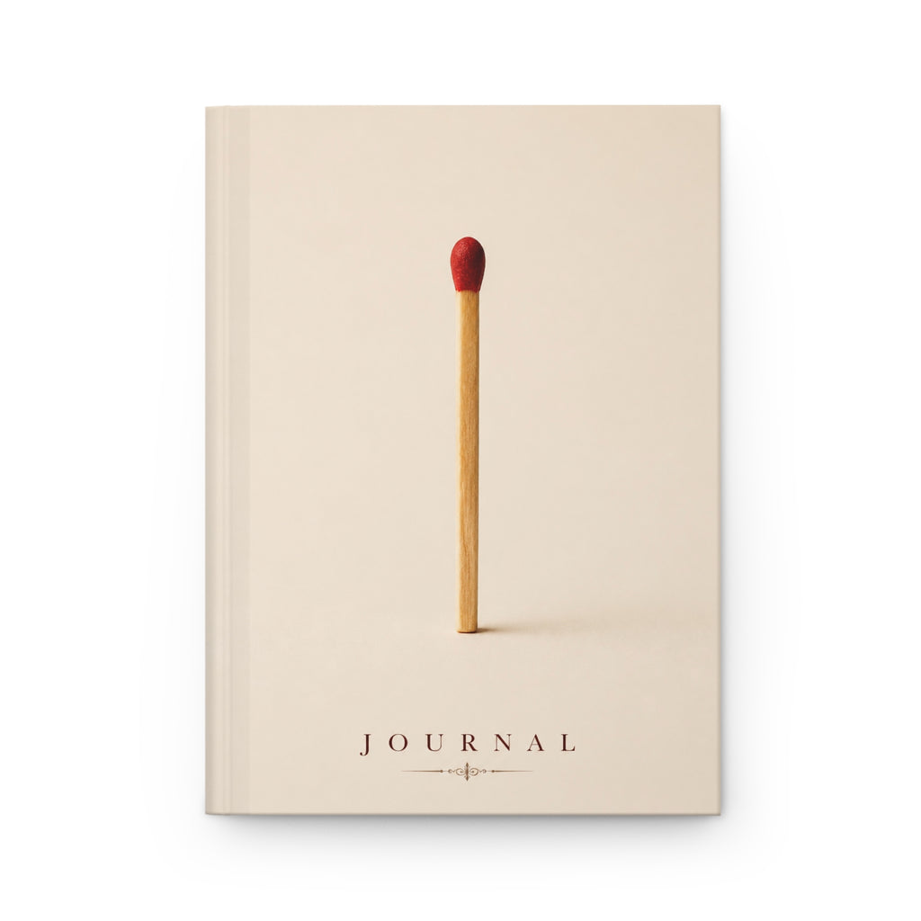 Matchstick Minimalist Hardcover Journal — Lined Notebook for Ideas & Reflection