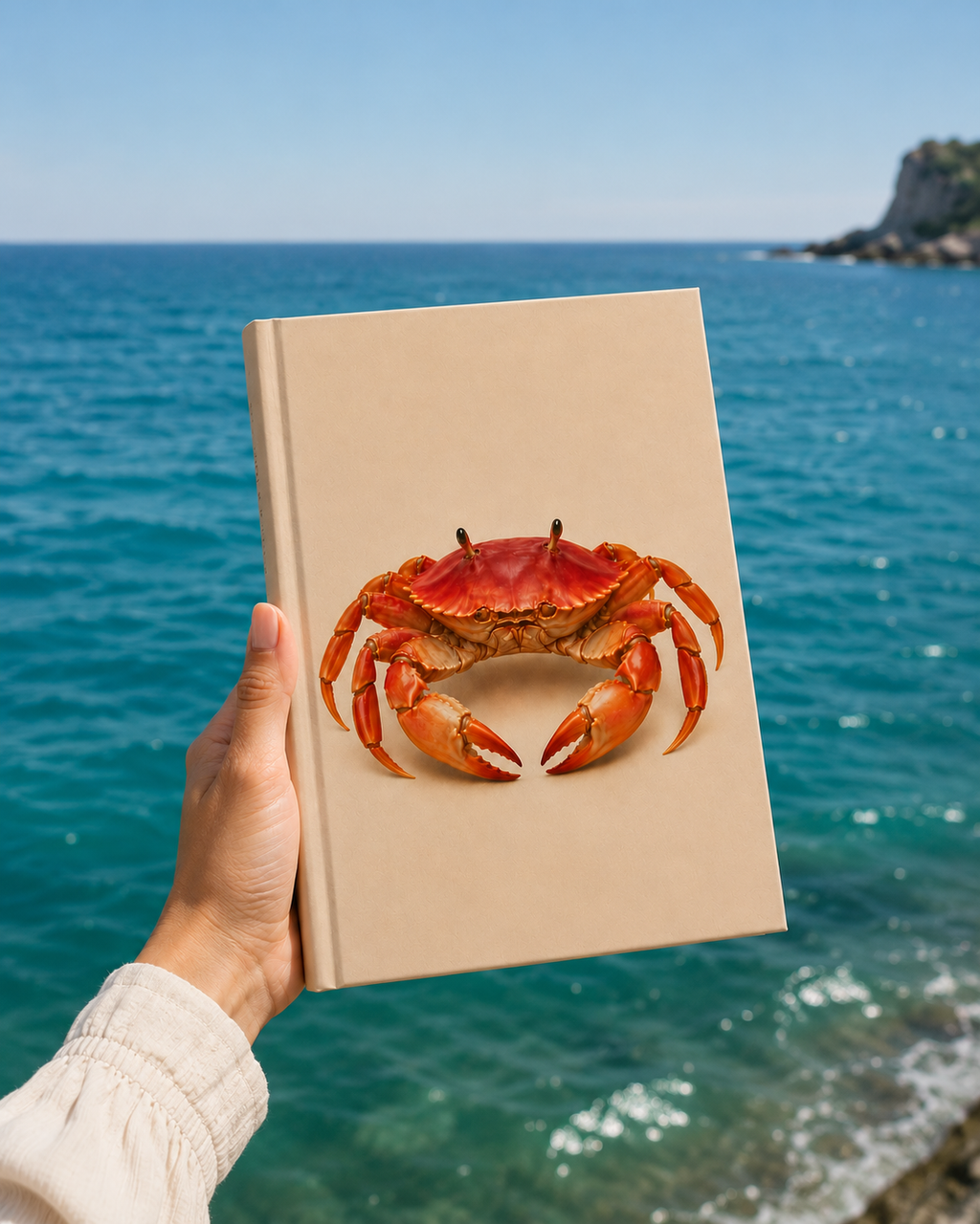 Coastal Crab Notebook – Ocean Lover Hardcover Journal