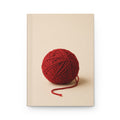 Red Yarn Ball Hardcover Journal — Lined Notebook for Knitters & Creative Notes