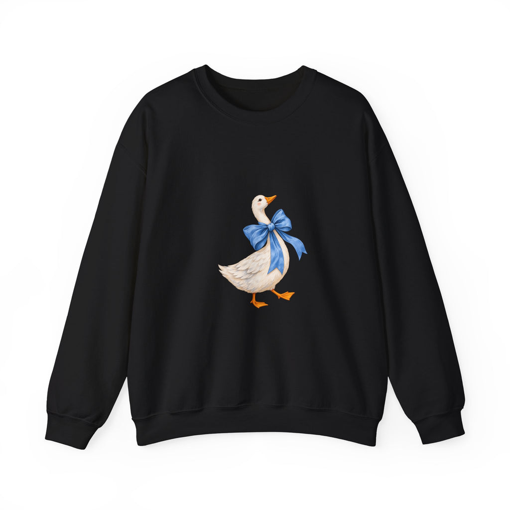 Cute Duck with blue bow Unisex Heavy Blend™ Crewneck Sweatshirt