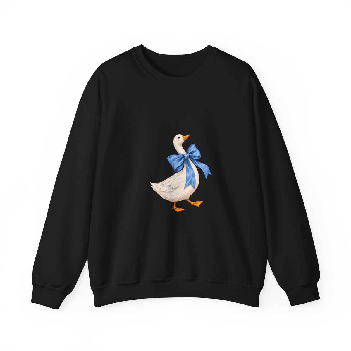 Cute Duck with blue bow Unisex Heavy Blend™ Crewneck Sweatshirt
