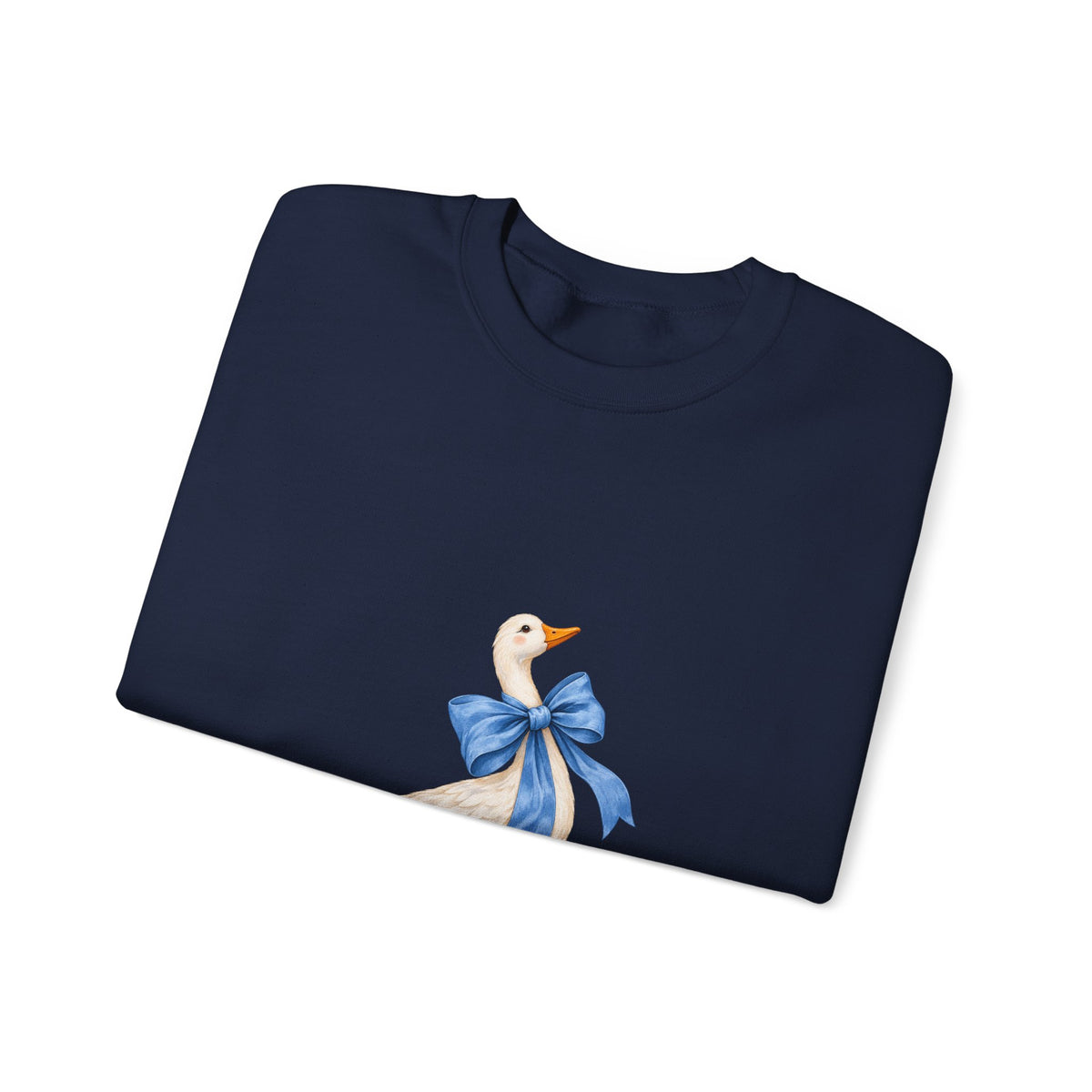 Cute Duck with blue bow Unisex Heavy Blend™ Crewneck Sweatshirt