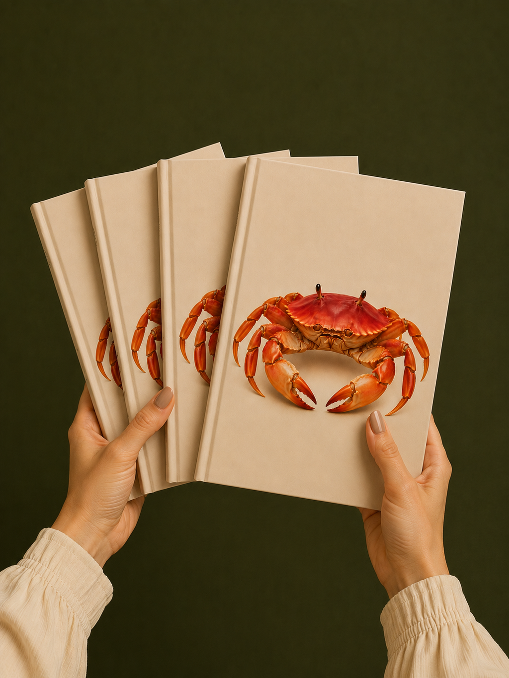 Coastal Crab Notebook – Ocean Lover Hardcover Journal
