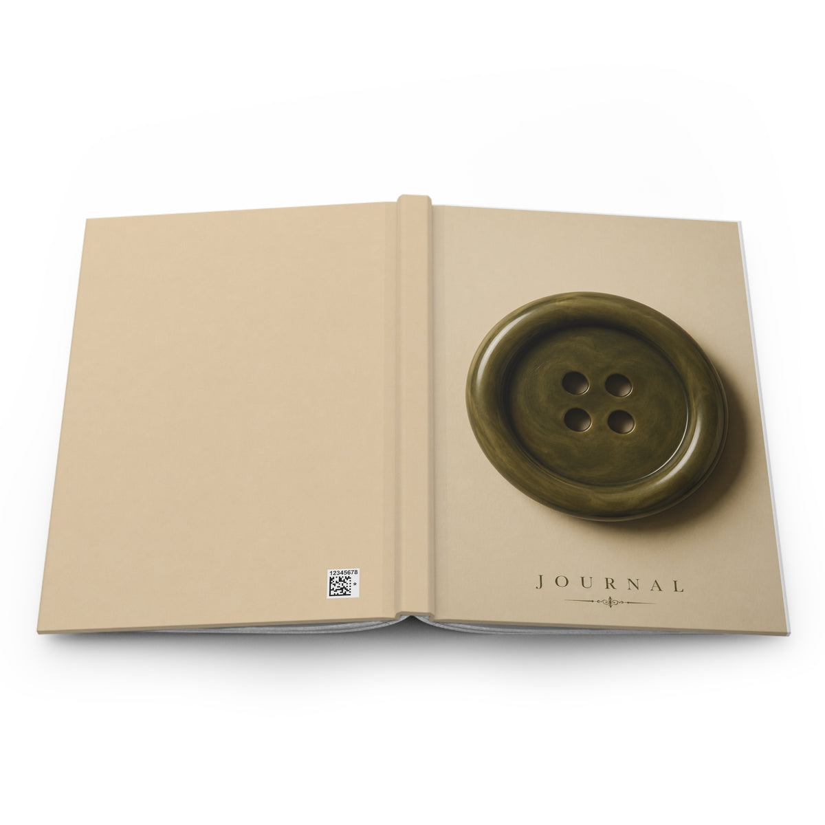 Vintage Button Hardcover Journal — Lined Notebook for Sewing Lovers & Crafting Notes