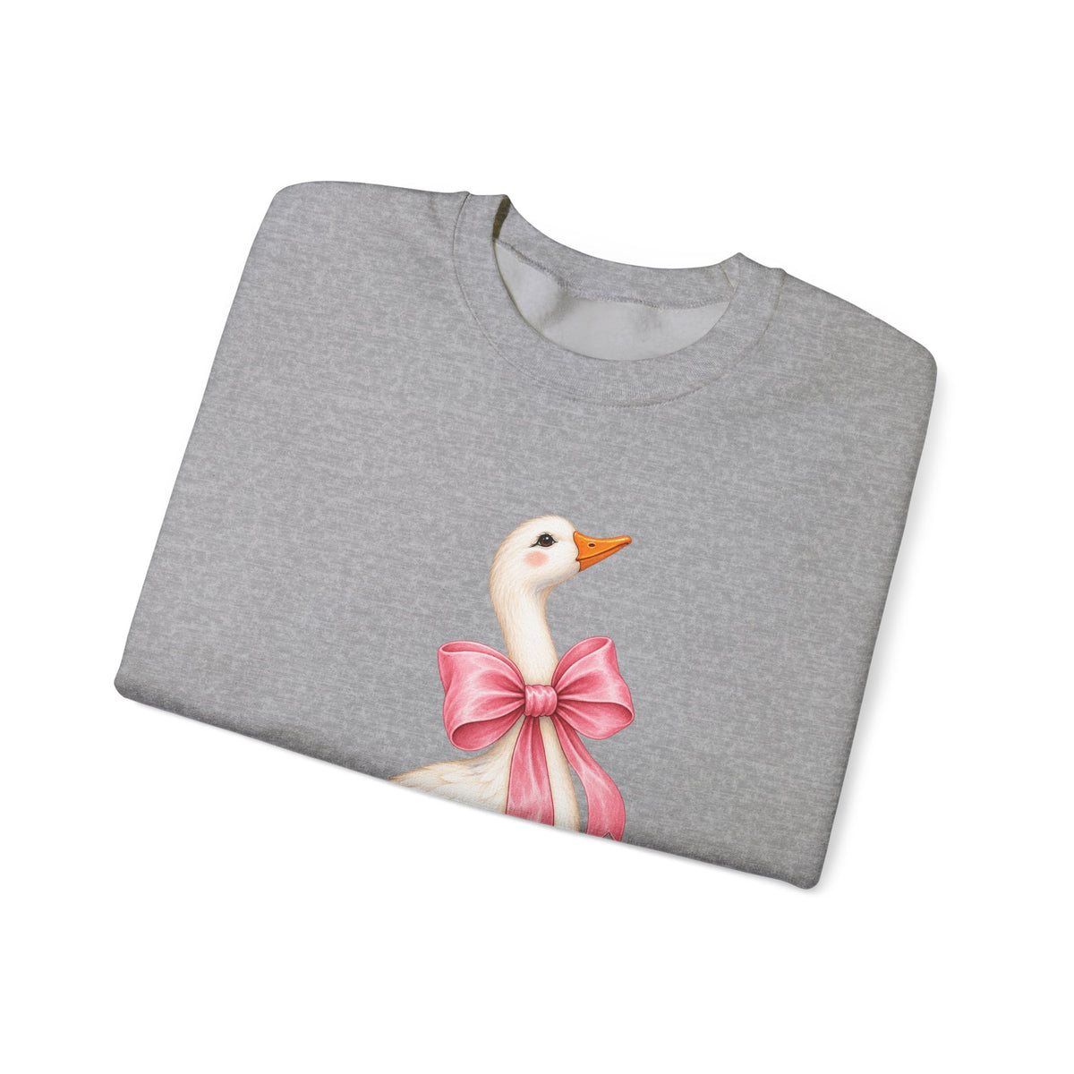 Cute Duck with Pink Bow Unisex Heavy Blend Crewneck Sweatshirt